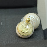 LA PAUSA Round Pearl CC Earrings - E045