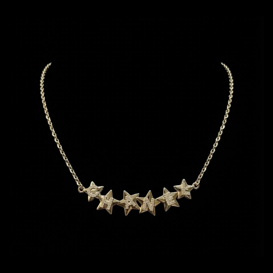 Star Script CC Letter Necklace – N002