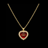 CD Red Heart Necklace - N005