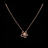 Rose Gold Flowerlace Necklace - N019