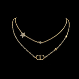 CD Double Chain Layered Necklace - N025