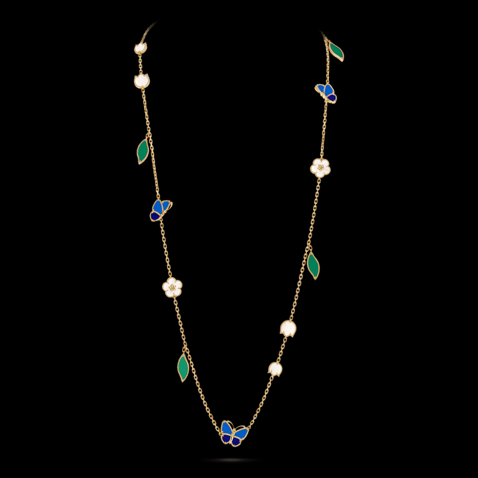 VCA Lucky Spring Butterfly Long Necklace - N027