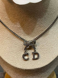 Crystal Bow CD Signature Necklace - N001