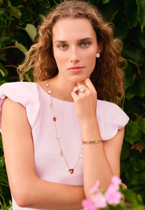 Luck Spring Lady Bug Long Necklace - N033