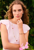 Luck Spring Lady Bug Long Necklace - N033